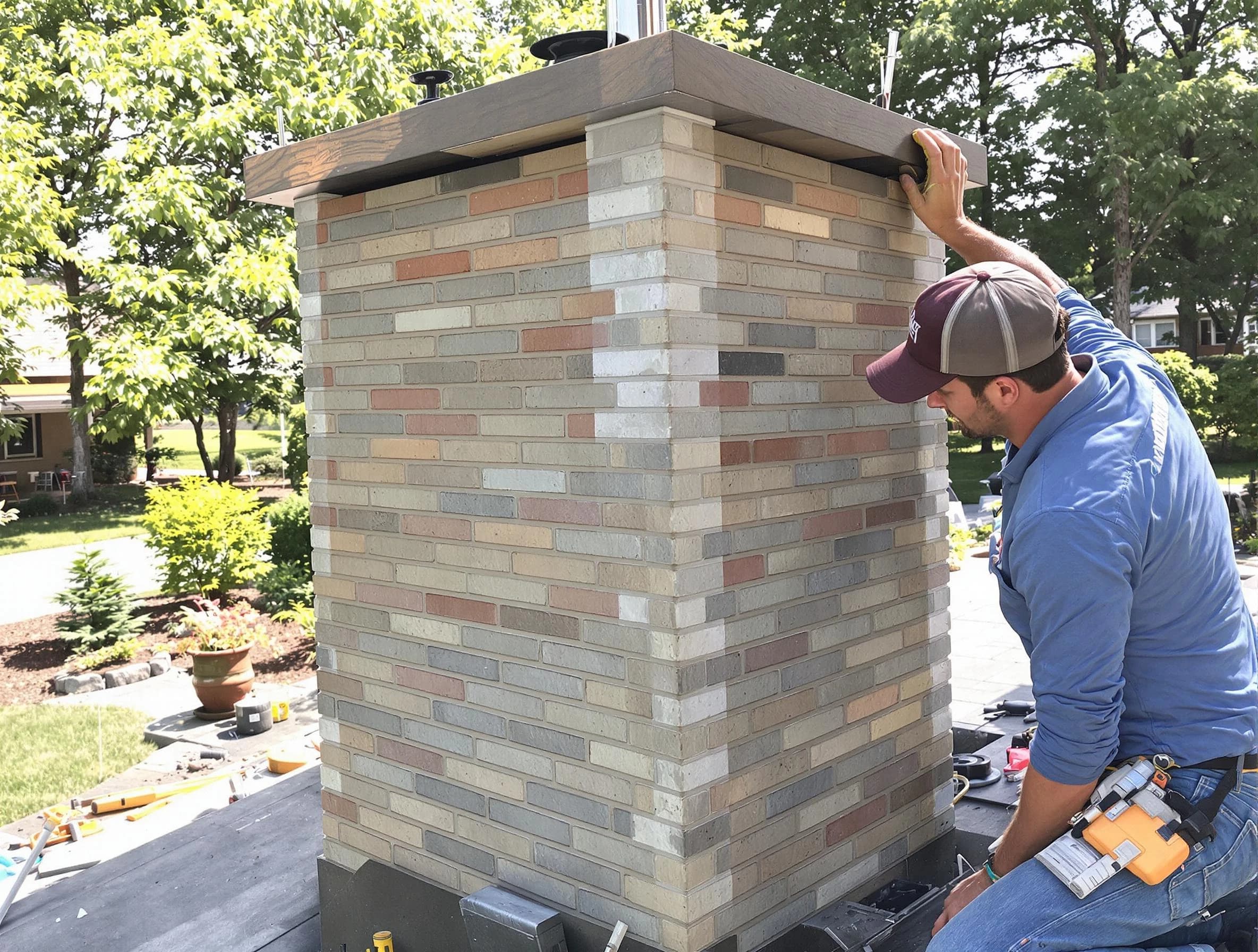 Grayson Valley Chimney Sweep completing a modern chimney remodel in Grayson Valley, AL