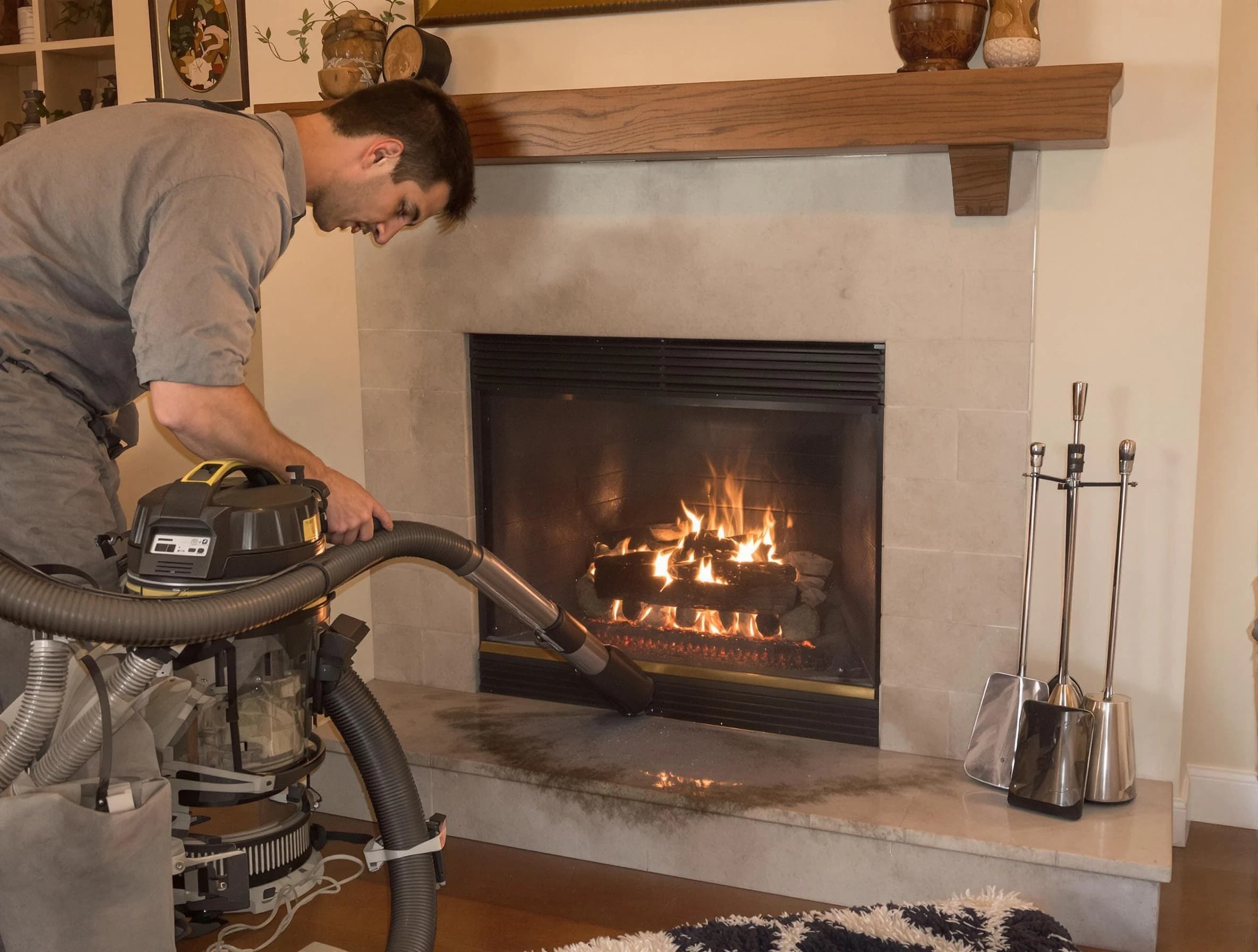 Routine fireplace upkeep by Grayson Valley Chimney Sweep in Grayson Valley, AL