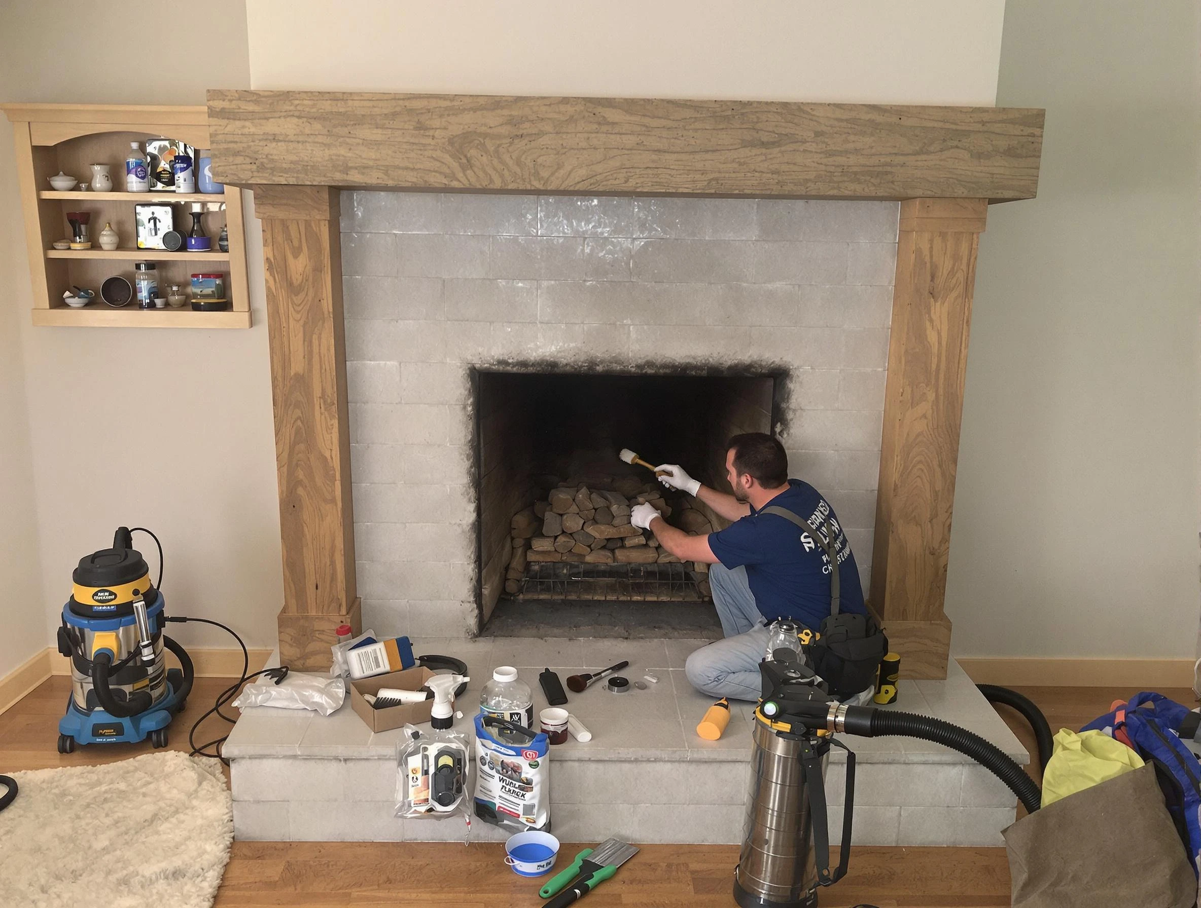 Detailed creosote removal process by Grayson Valley Chimney Sweep in Grayson Valley, AL